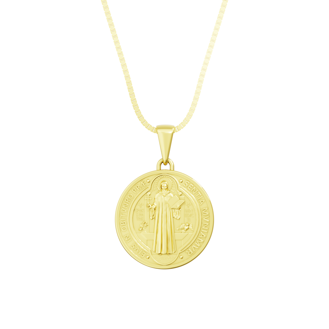 Pingente Medalha Ouro 18k de São Bento