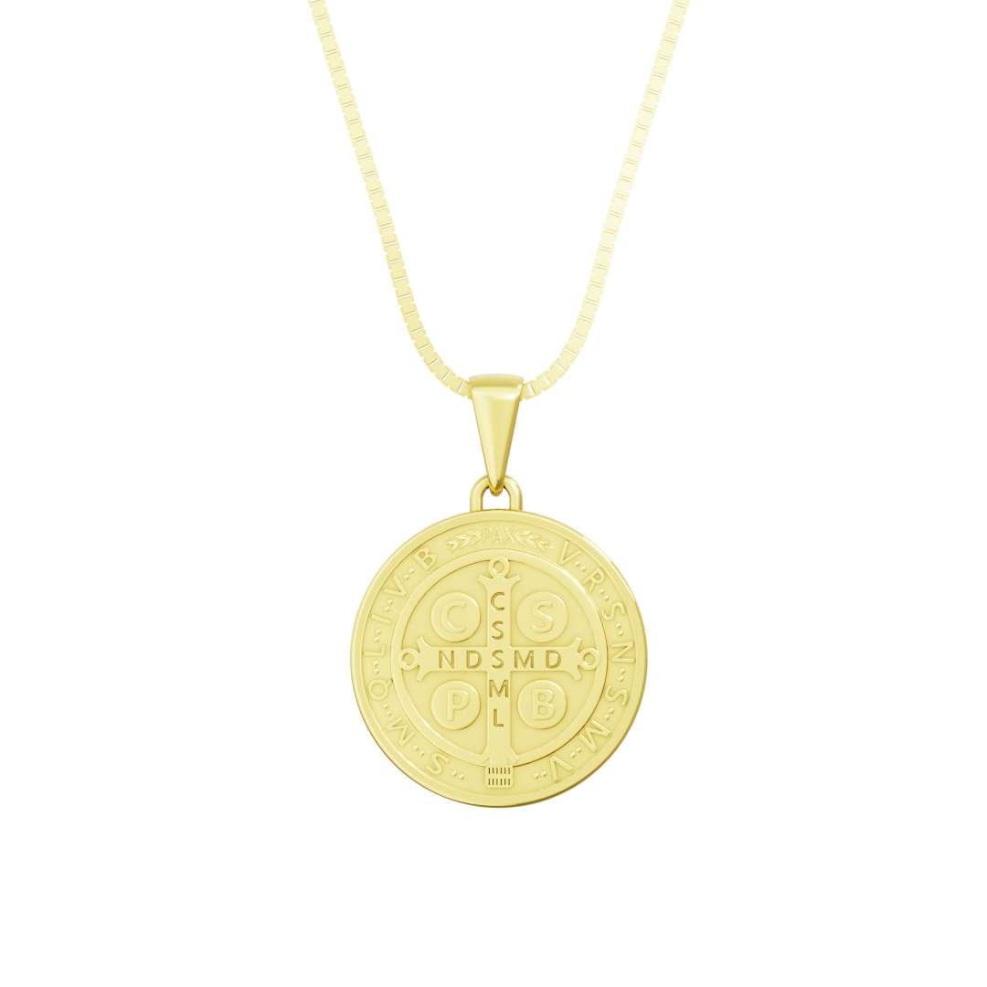 Pingente Medalha Ouro 18k de São Bento