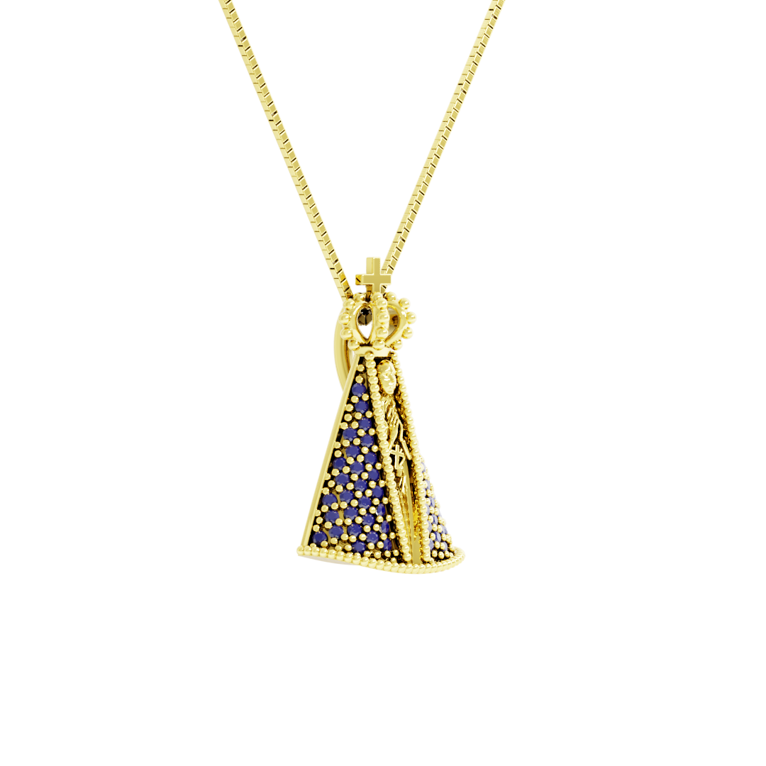 Pingente Ouro 18K de Nossa Senhora Aparecida