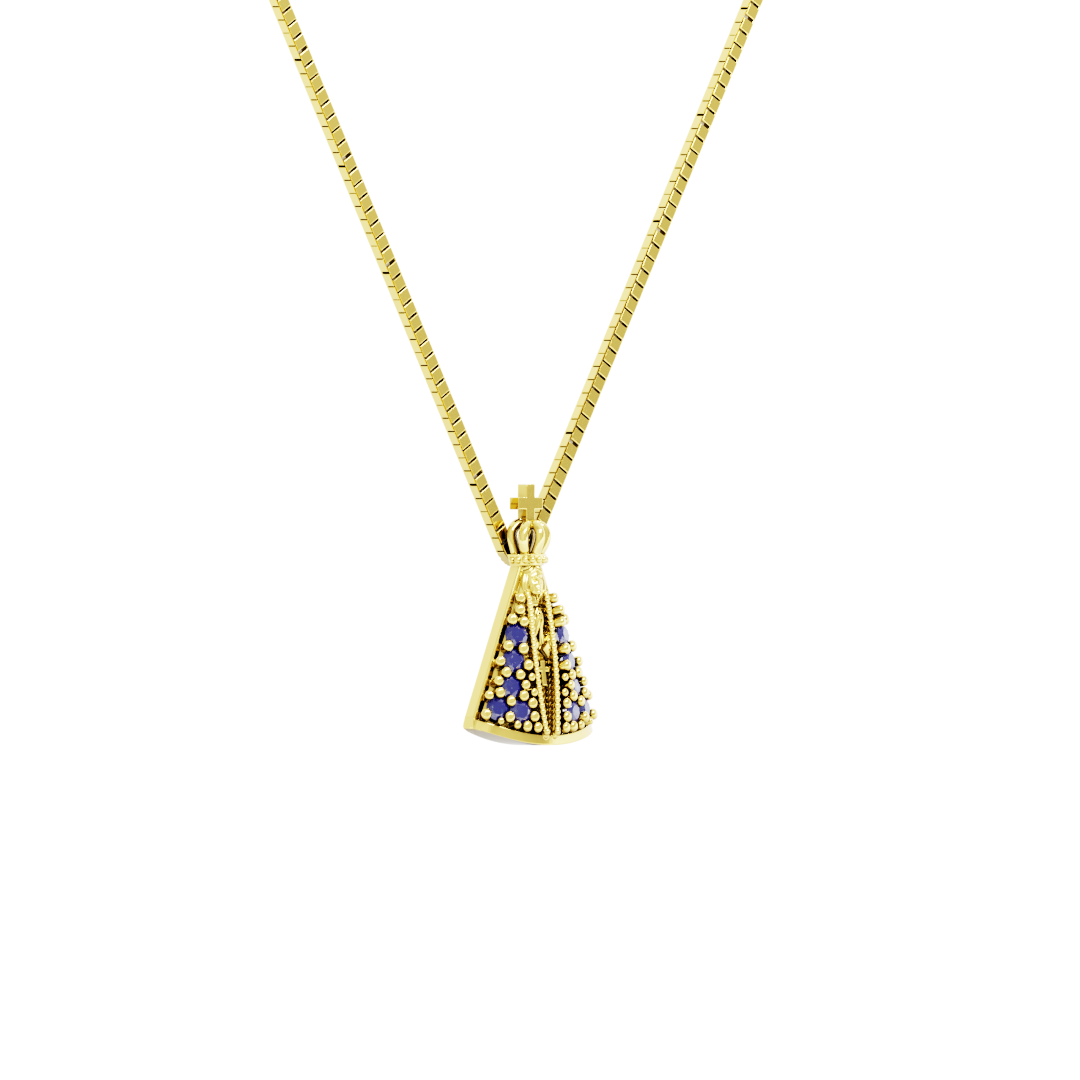Pingente Mini Ouro 18K Nossa Senhora Aparecida