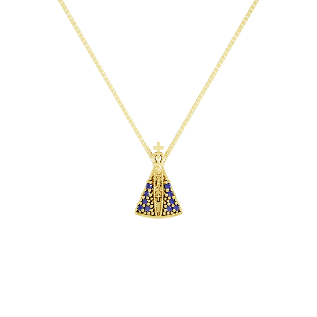 Pingente Mini Ouro 18K Nossa Senhora Aparecida