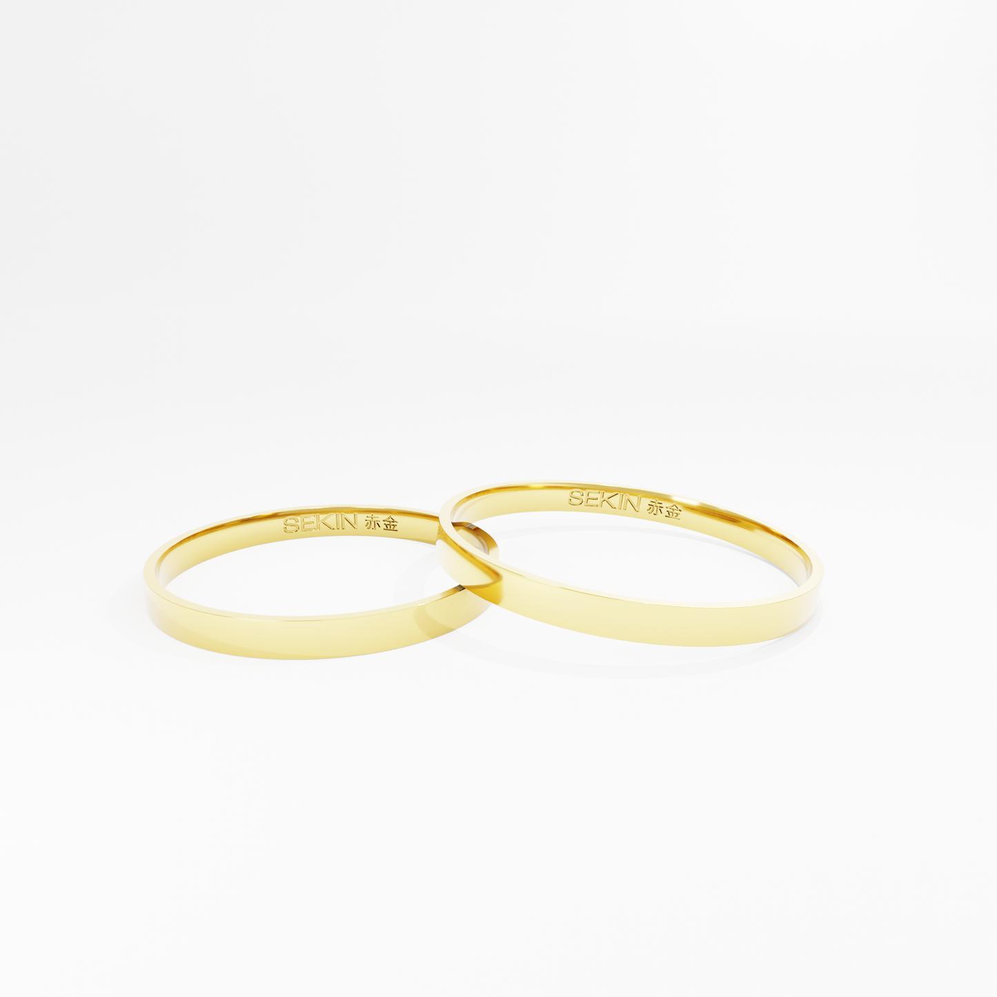 Aliança Nikkō Ouro 18K de 2mm