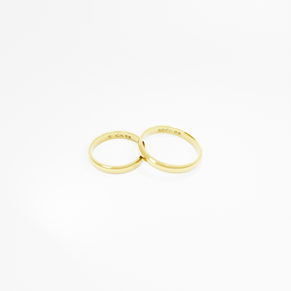 Aliança Otsu em Ouro 18k de 3mm