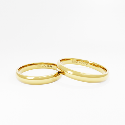 Aliança Otsu em Ouro 18k de 3mm