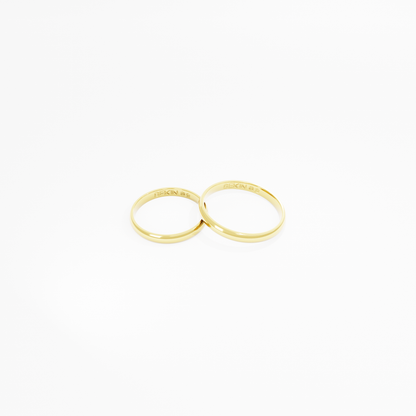 Aliança Shiga em Ouro 18K de 2,5mm