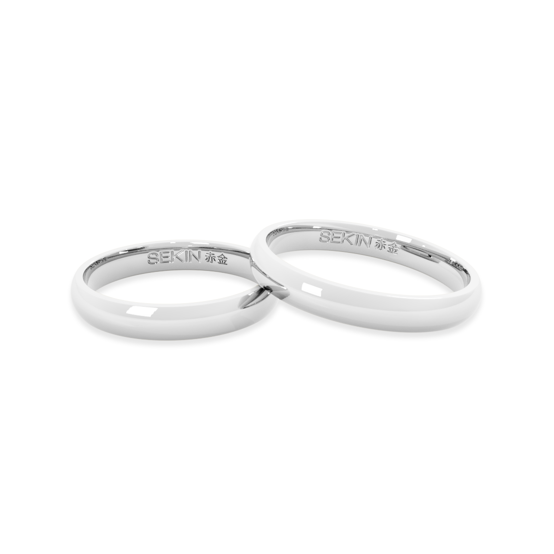 Aliança Otsu em Prata 925 de 3mm