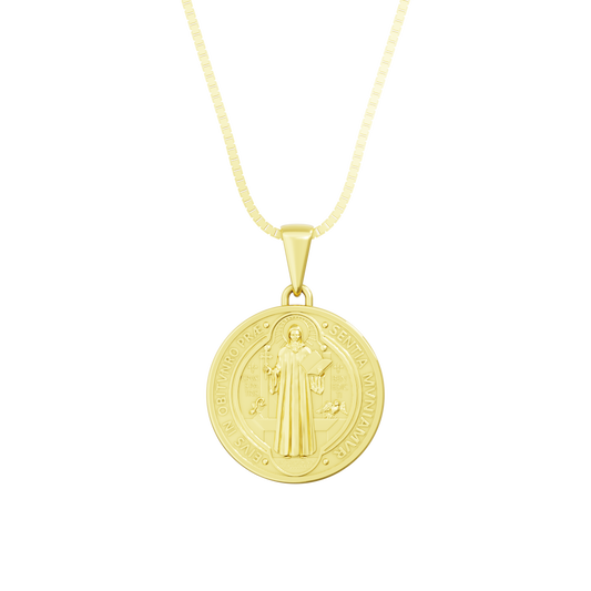 Pingente Medalha Ouro 18k de São Bento