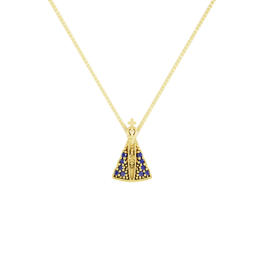 Pingente Mini Ouro 18K Nossa Senhora Aparecida