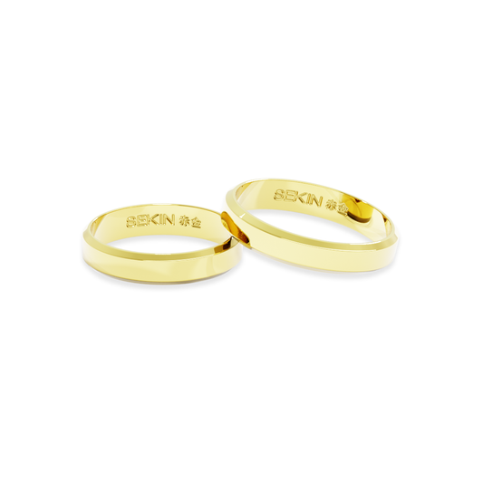 Aliança Osaka em Ouro 18k de 4mm