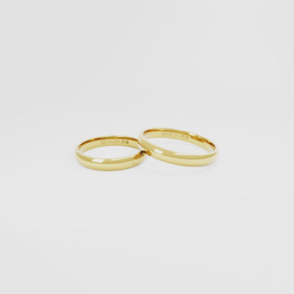 Aliança Otsu em Ouro 18k de 3mm