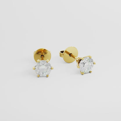 Brinco Piasu Moissanite em Ouro 18k