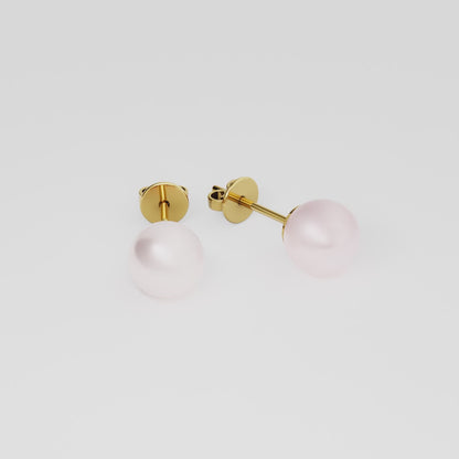 Brinco Shin Pérola de 8mm em Ouro 18K
