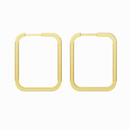 Brinco Fupu retangular em Ouro 18k
